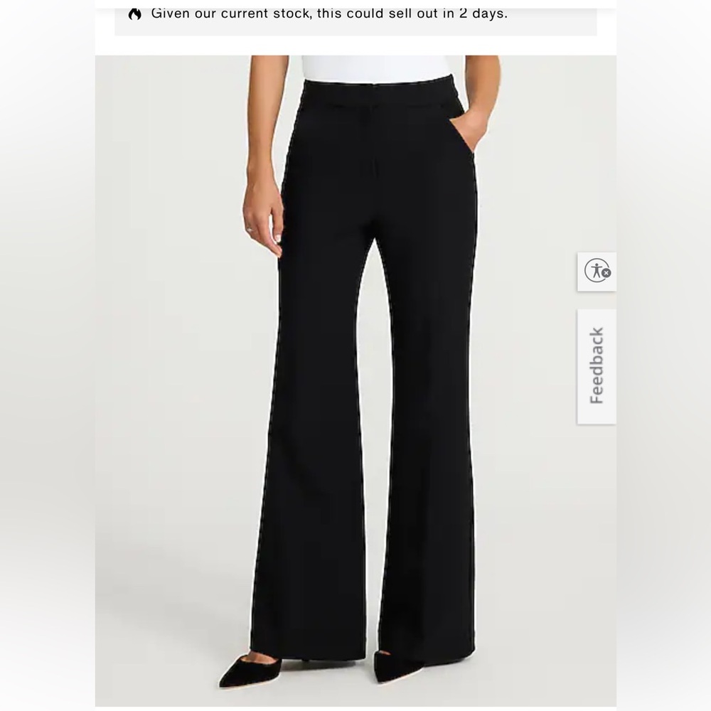 Express Editor High Rise Flare Black Women's Dress Pants